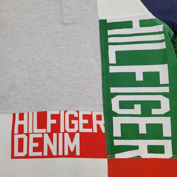 Tommy-Hilfiger Polo Shirt Large 22x27 Blue - Picture 13 of 16